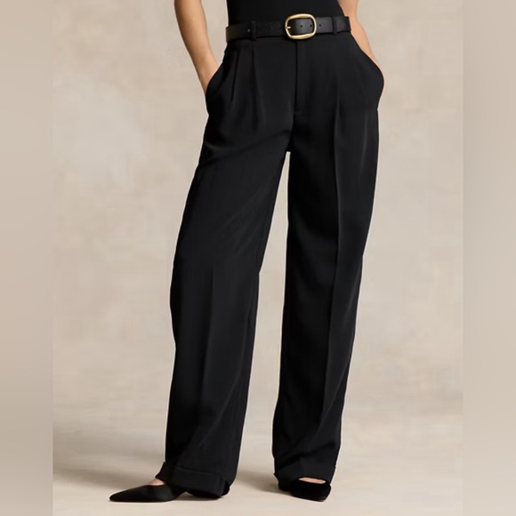 Ralph Lauren Pleated Straight-leg Pant - Picture 1 of 4